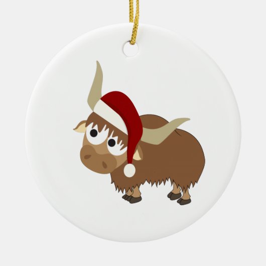 Santa Yak Keramikornament (Vorne)