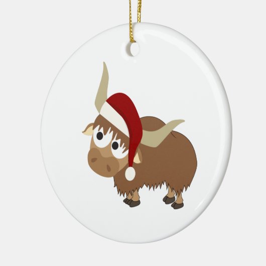 Santa Yak Keramikornament (Links)