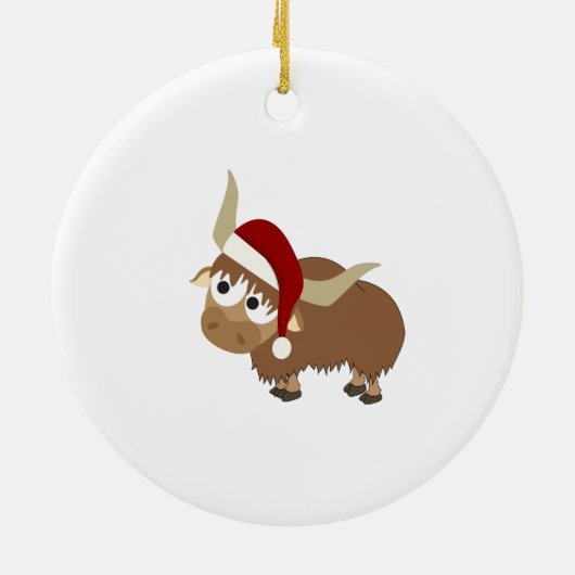 Santa Yak Keramikornament (Hinten)