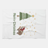 Santa Yak Weihnachtslandschaft Handtuch (Horizontal)