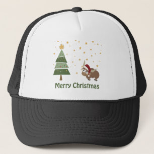 Santa Yak Weihnachtslandschaft Truckerkappe