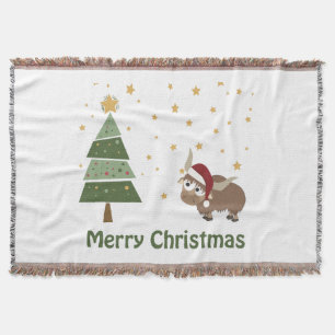 Santa-Yak-Weihnachtsszene Decke