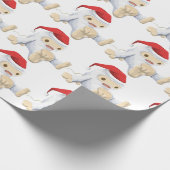 Santa Yeti Matte Wrapping Paper, 30" x 6' Geschenkpapier (Ecke)