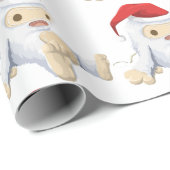 Santa Yeti Matte Wrapping Paper, 30" x 6' Geschenkpapier (Rolleneckpunkt)