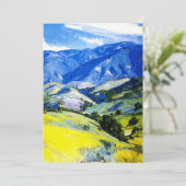 "Santa Ynes Mountains" von Carl Oscar Borg Dankeskarte (Stehend Vorderseite)