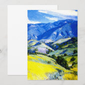 "Santa Ynes Mountains" von Carl Oscar Borg Dankeskarte (Vorne/Hinten)