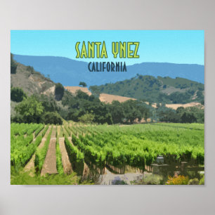 Santa Ynez California Weinberg Vintage Poster