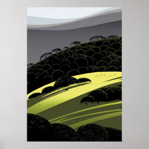 Santa Ynez Foothills - 1975; Vereinigte Staaten E Poster