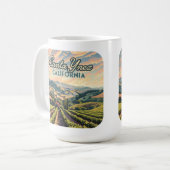 Santa Ynez Rodelbahn mit Aussicht Weinroute Mendri Kaffeetasse (Vorderseite Links)