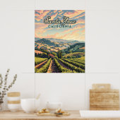 Santa Ynez Rodelbahn mit Aussicht Weinroute Mendri Poster (Küche)