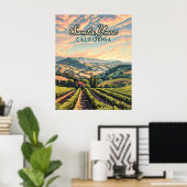 Santa Ynez Rodelbahn mit Aussicht Weinroute Mendri Poster (Heimbüro)