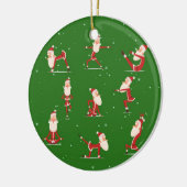 Santa Yoga Posen Keramik Ornament (Links)