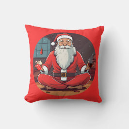 Santa Yoga Throw Kissen