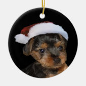 Santa Yorkie Ornament (Vorne)