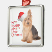 Santa Yorkie Ornament (Links)