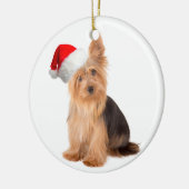 Santa Yorkie Ornament (Links)