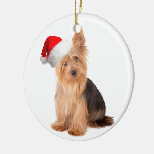 Santa Yorkie Ornament (Links)