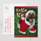 Santa Yorkie Postcard Feiertagspostkarte (Vorne/Hinten)