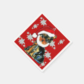 SANTA YORKIE SERVIETTE (Ecke)