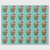 Santa Yorky Geschenkpapier (Flach)
