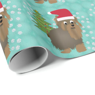 Santa Yorky Geschenkpapier