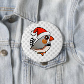 Santa Zebra Finch Button (Beispiel)