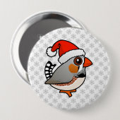 Santa Zebra Finch Button (Vorne & Hinten)