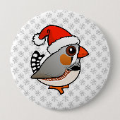 Santa Zebra Finch Button (Vorderseite)