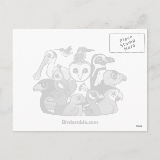 Santa Zebra Finch Feiertagspostkarte (Rückseite)