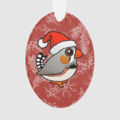 Santa Zebra Finch Ornament (Vorderseite)