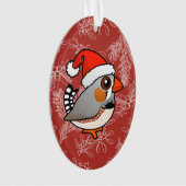 Santa Zebra Finch Ornament (Vorderseite)