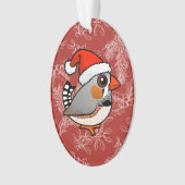 Santa Zebra Finch Ornament (Vorderseite)