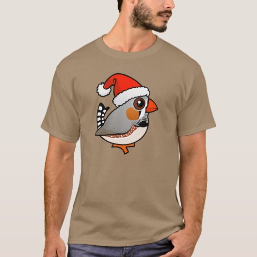 Santa Zebra Finch T-Shirt (Vorderseite)