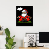 Santa Zen Yoga Meditation Weihnachten Poster (Heimbüro)