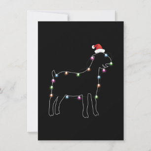Santa-Ziege Weihnachten Farb-LED-Licht Xmas Ziege Einladung
