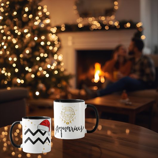 Santa Zodiac Wassermann Tasse