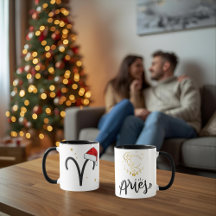 Santa Zodiac Widder Becher