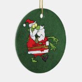 Santa Zombie Keramik Ornament (Rechts)