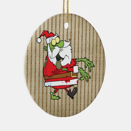 Santa Zombie Keramikornament (Rechts)
