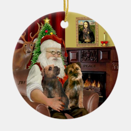 Santa - Zwei Grenzgebiete Keramikornament (Vorne)