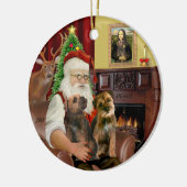 Santa - Zwei Grenzgebiete Keramikornament (Links)