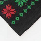 Santaaa Dinosaur hässlicher Weihnachtspullover  Fleecedecke (Ecke)