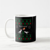 Santaaa Dinosaur hässlicher Weihnachtspullover Kaffeetasse (Links)