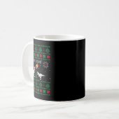 Santaaa Dinosaur hässlicher Weihnachtspullover  Kaffeetasse (Vorderseite Links)