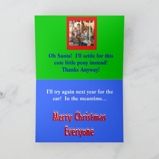 Santababy Feiertagskarte (Innenseite)