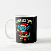 Santacalotl Santa Claus Cute Blue Axolotl New Year Kaffeetasse (Links)