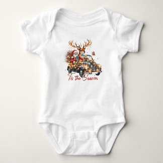 SantaClaus mit ReinDeer Baby BOY Strampler