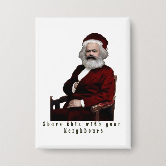SantaKarl MarXmas Button (Vorderseite)