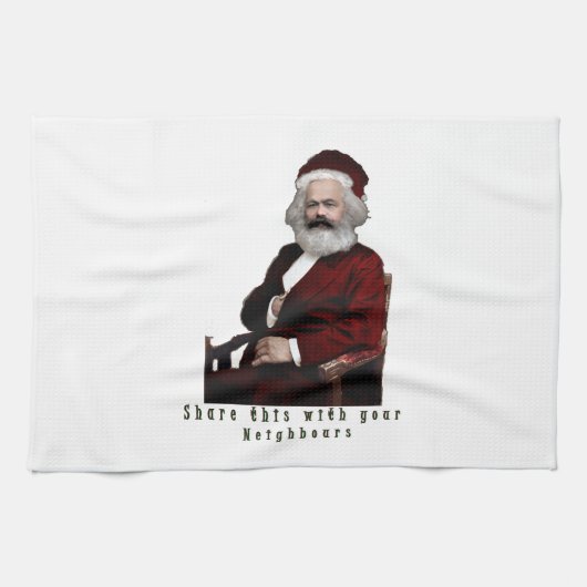SantaKarl MarXmas Geschirrtuch (Horizontal)