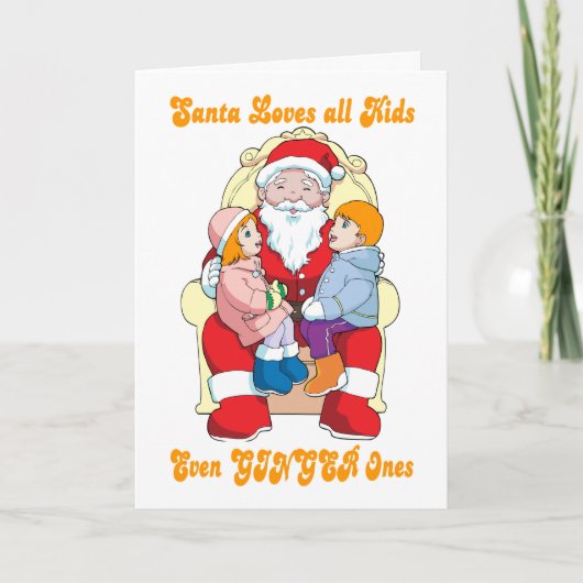 santalovesginger feiertagskarte (Vorderseite)